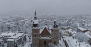 Nowy Sącz: Takiej zimy dawno nie było. Zasypane miasto z lotu ptaka