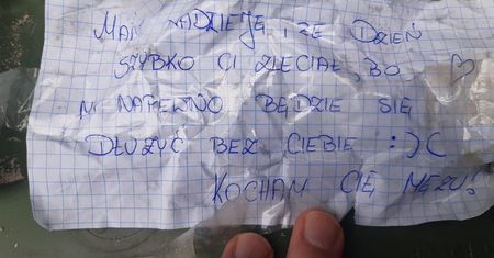 List żony do męża. Smutny widok w lesie na Pomorzu