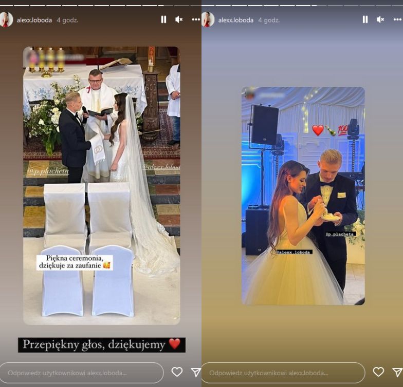 Ślub Przemysława Płachety i Aleksandry Łobody