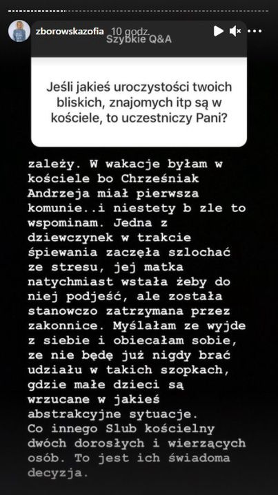 screen relacji Zborowskiej