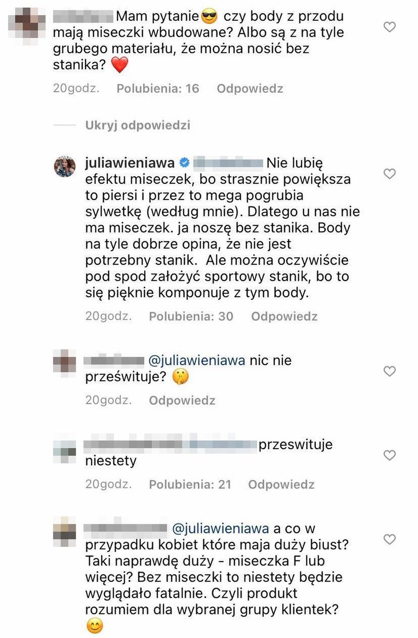 Internautki krytykują kolekcję Julii Wieniawy. Celebrytka zabrała głos