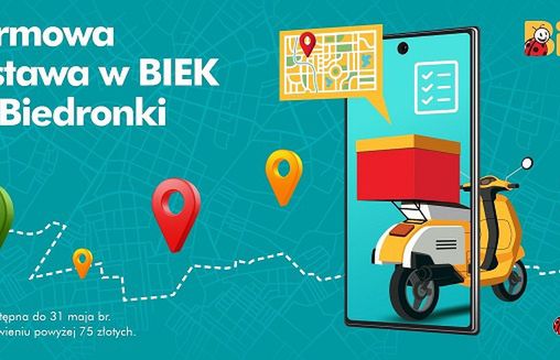 Ultraszybkie zakupy z Biedronki BIEK z darmową dostawą