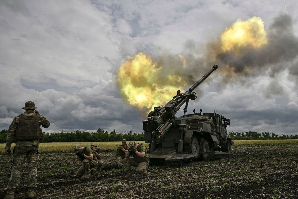 Zdjęcie z walk Ukraińców z Rosjanami w okolicach Donbasu