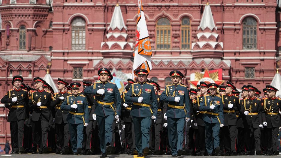 Dzie? Zwyci?stwa w MoskwieRussian servicemen march during the Victory Day military parade in Moscow, Russia, Monday, May 9, 2022, marking the 77th anniversary of the end of World War II. (AP Photo/Alexander Zemlianichenko)AP