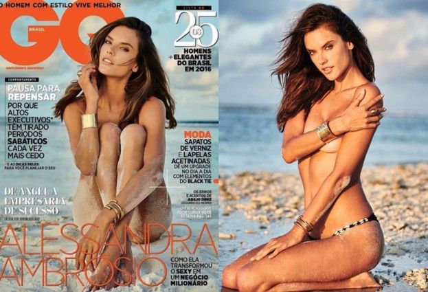 Alessandra Ambrosio NAGO na okładce "GQ"