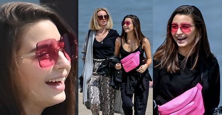Julia Wieniawa spaceruje po plaży w Sopocie z mamą i torebką za kilka tysięcy (ZDJĘCIA)