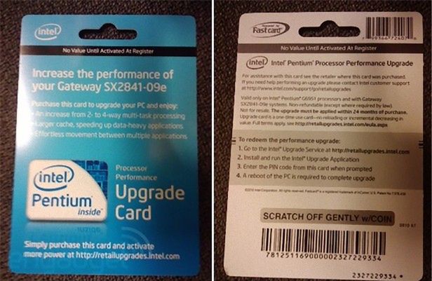 Intel Upgrade Card