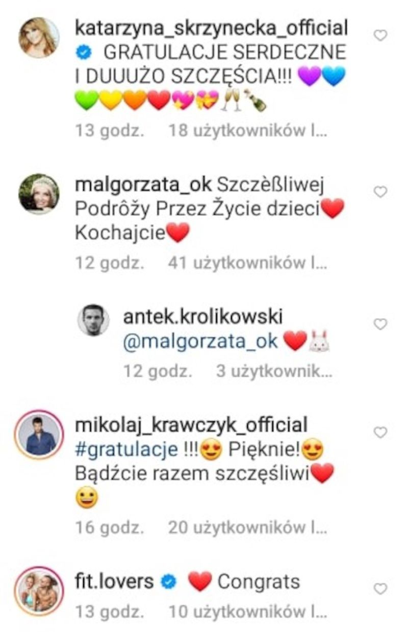 Małgorzata Ostrowska-Królikowska składa życzenia Antkowi i Joannie 