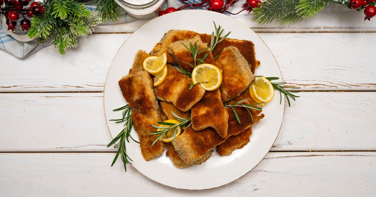 Karp w złocistej panierce