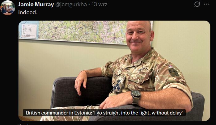 Wpis dowódcy brytyjskiego kontyngentu
