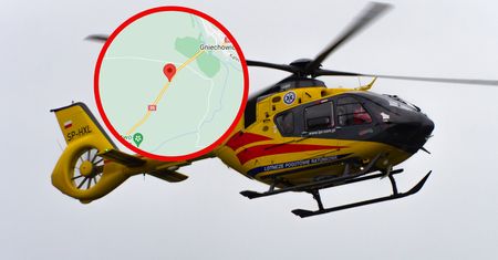Śmiertelny wypadek pod Wrocławiem. Lądował LPR