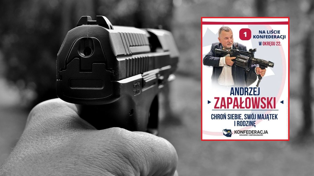 Kandydat Konfederacji z granatnikiem