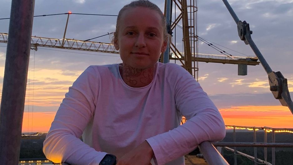 Aleksandra Gogolewska pracuje jako operatorka dźwigu