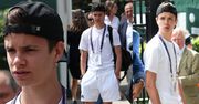 Wimbledon: 16-letni Romeo Beckham krzywi się na widok paparazzi (ZDJĘCIA)