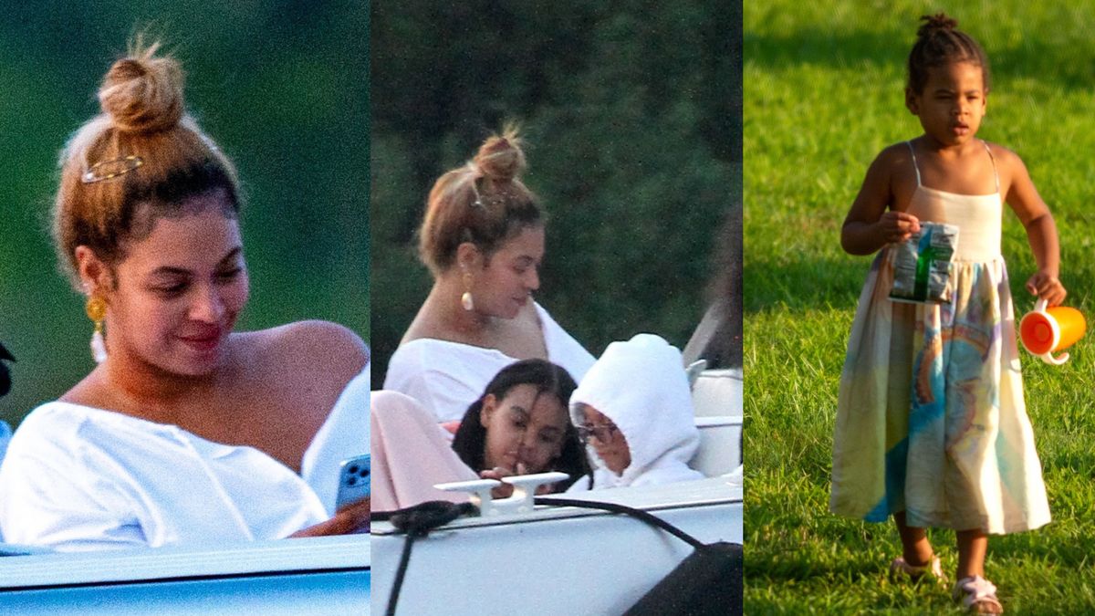 Beonce z dziećmi na łódce