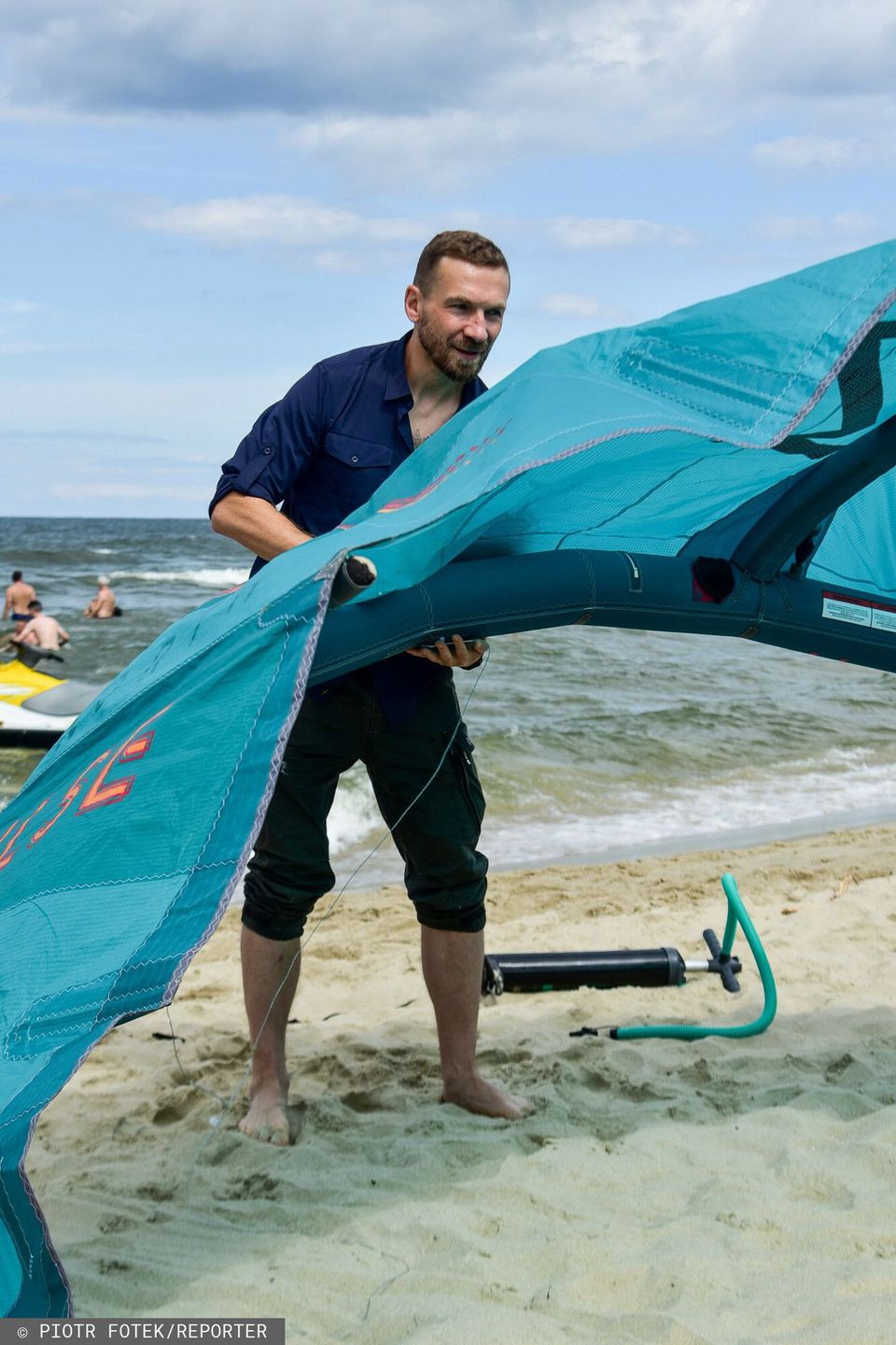 Przemysław Kossakowski na Mistrzostwach Polski w Kitesurfingu