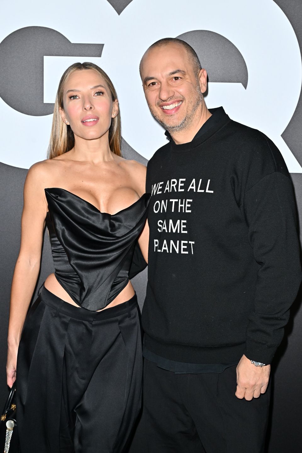 Ewa Chodakowska z mężem, ścianka eventu "GQ"