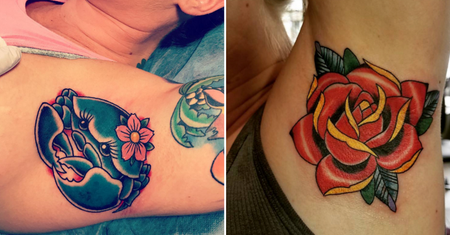 Nowy trend: tatuaże... pod pachą!