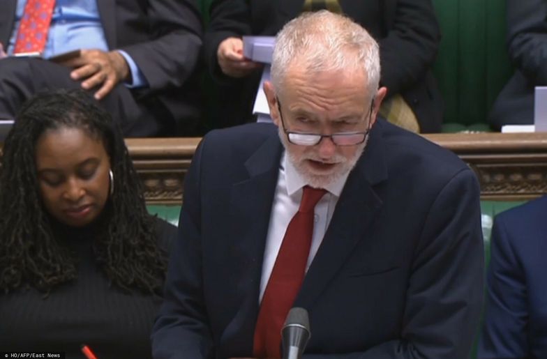 arch37
A video grab from footage broadcast by the UK Parliament's Parliamentary Recording Unit (PRU) shows Britain's Opposition Labour party leader Jeremy Corbyn speaking at the debate into the Brexit withdrawal agreement bill in the House of Commons in London on October 22, 2019. - UK Prime Minister Boris Johnson faces two huge Brexit votes today that could decide if he still has a reasonable shot at securing his EU divorce by next week's deadline. (Photo by HO / various sources / AFP) / RESTRICTED TO EDITORIAL USE - MANDATORY CREDIT " AFP PHOTO / PRU " - NO USE FOR ENTERTAINMENT, SATIRICAL, MARKETING OR ADVERTISING CAMPAIGNS
HO