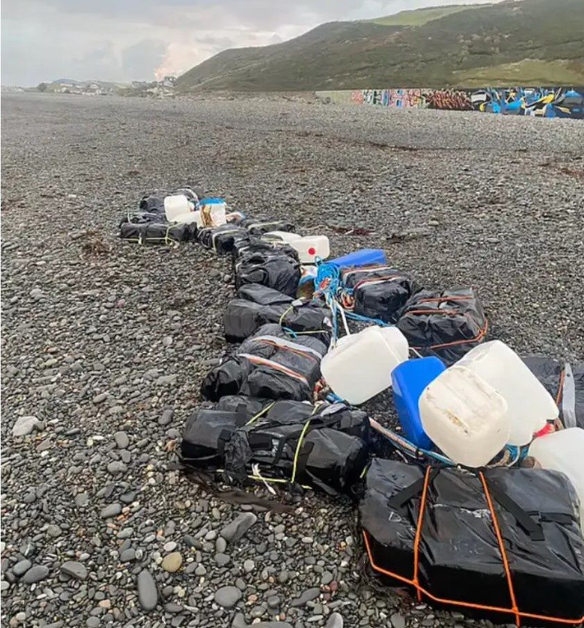 Leżały na plaży w Walii 