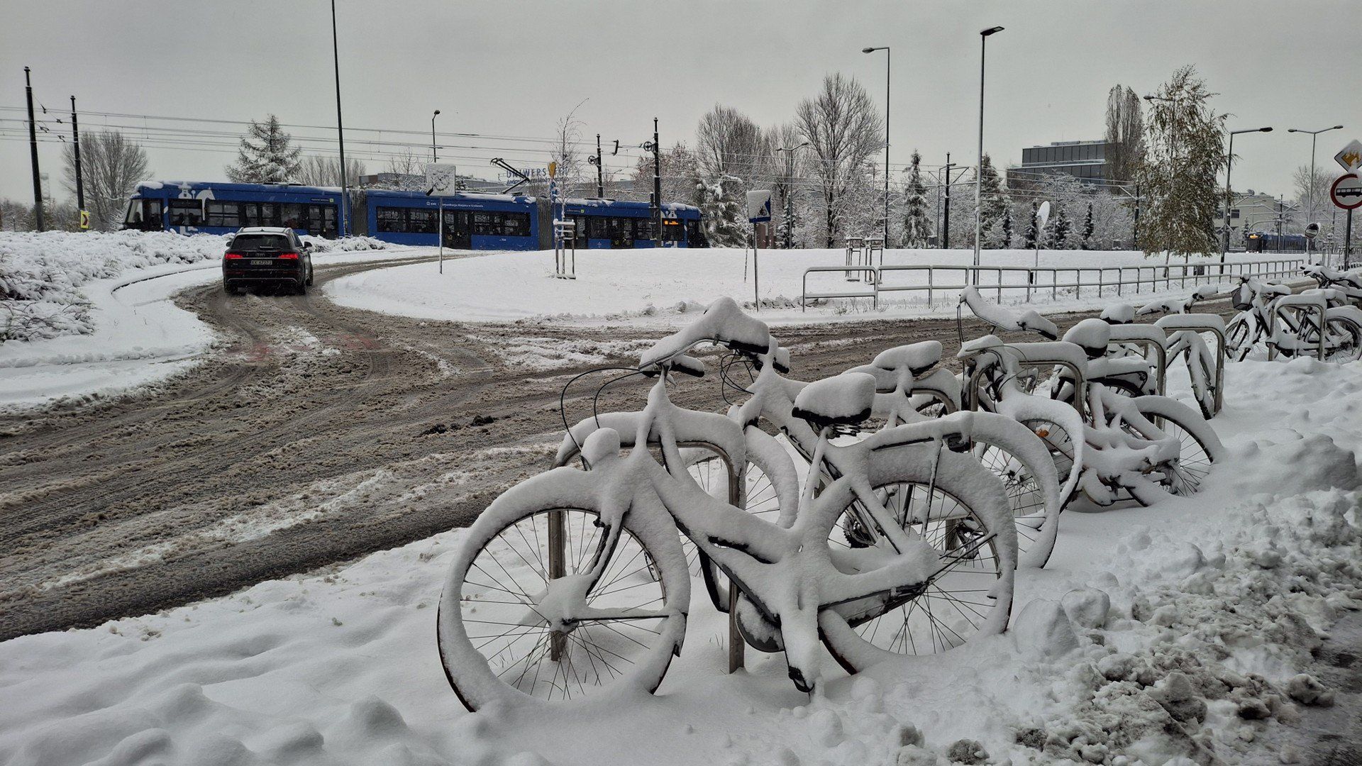 Atak zimy w Krakowie