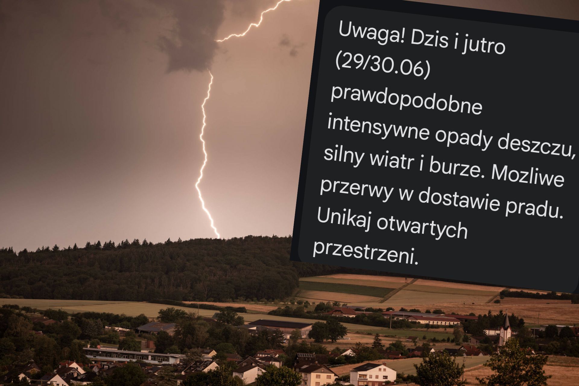 RCB alarmuje: silne burze i deszcz grożą kilku województwom