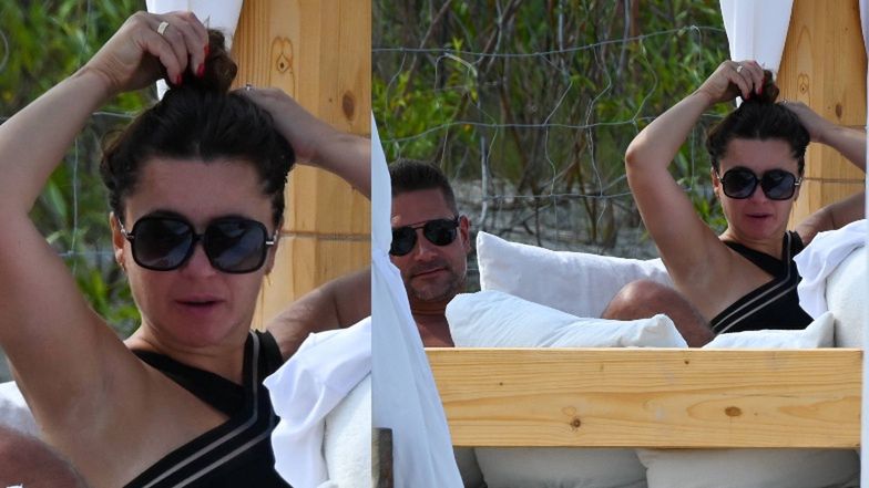 Beata Tadla z mężem wypoczywa w Juracie