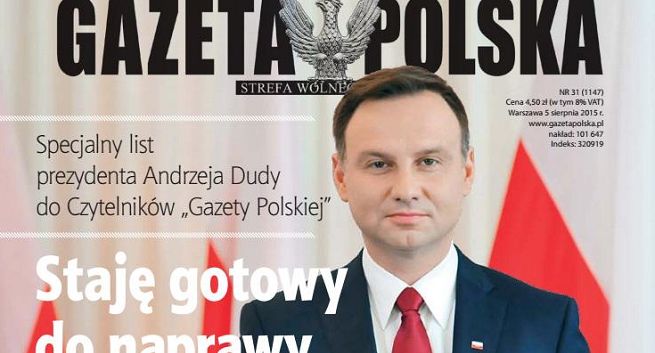 Tomasz Sakiewicz: Andrzej Duda dziękuje czytelnikom „Gazety Polskiej”, bo uosabiają jego obóz polityczny