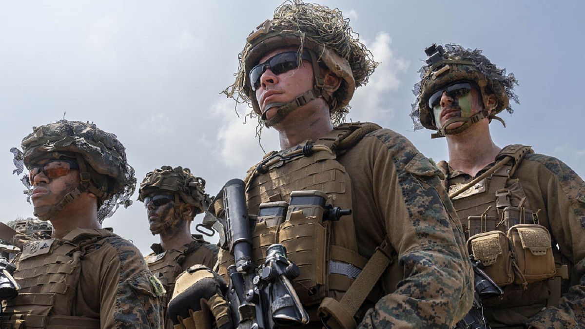 46th Cobra Gold multinational military exercises in Thailand
SATTAHIP, THAILAND - FEBRUARY 26: US marines stand on a beach in Sattahip, Thailand after taking part in the 46th Cobra Gold multinational military exercises co-hosted by the Royal Thai Armed Force and the U.S. Indo-Pacific command on February 26, 2026. (Photo by Adryel Talamantes/Anadolu via Getty Images)
Anadolu
cobra gold, training, military exercises, exercise