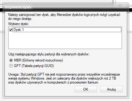Tak wygląda okienko zwiastujące kłopoty. :) A przynajmniej tak na Windows 7.