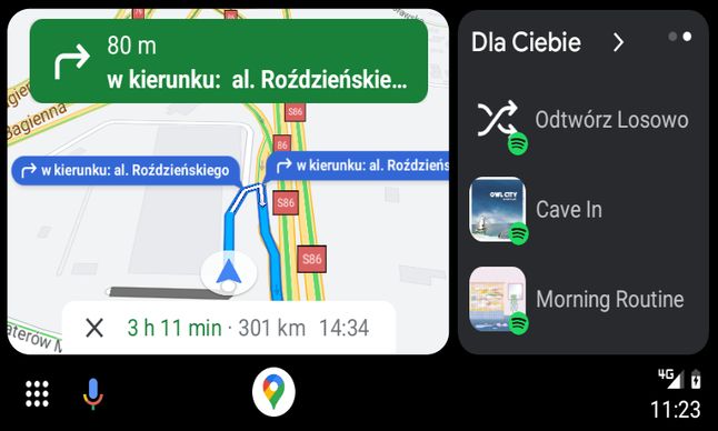 Android Auto i interfejs Coolwalk - wybrane "dla Ciebie" ze Spotify