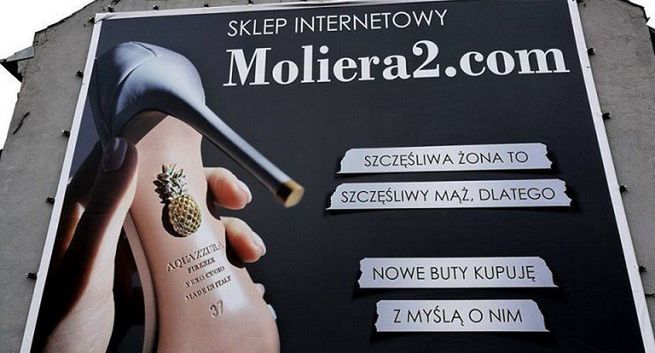 Reklamy butiku Moliera 2 z hasłem „Szczęśliwa żona to szczęśliwy mąż” oskarżane o seksizm
