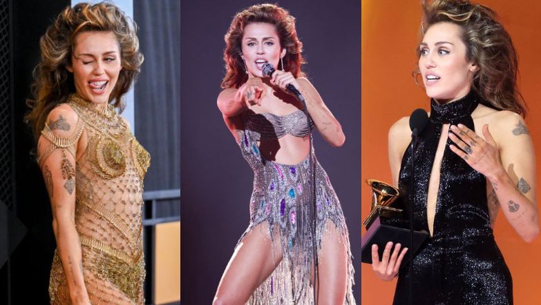 Miley Cyrus odebrała swoją pierwszą nagrodę Grammy. Na gali brylowała w 5 KREACJACH (ZDJĘCIA)
