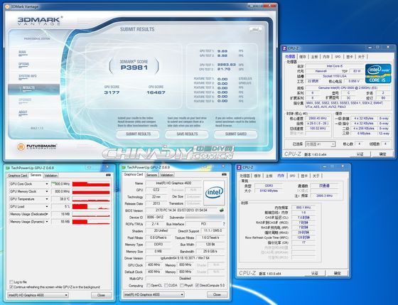 Intel Haswell Core i5 procesor próbka inżynieryjna grafika HD 4600 wydajność 3DMark Vantage