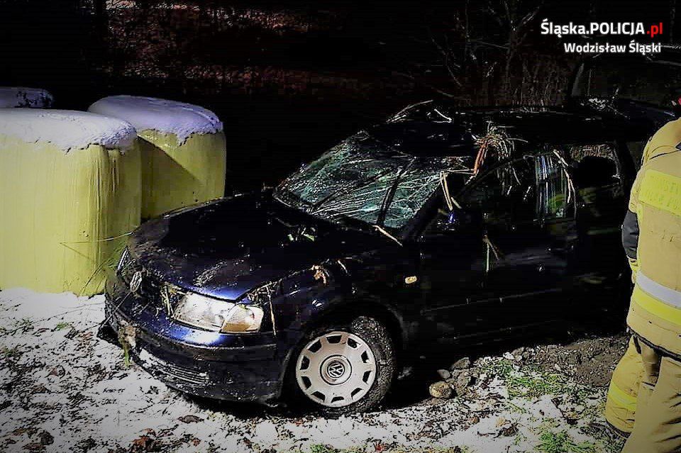 Policjant wskoczył do stawu, by ratować dzieci. Okazało się, że auto było puste