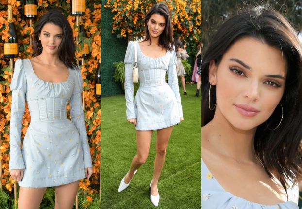 Rozpromieniona Kendall Jenner chwali się smukłą talią w sukience za 4 tysiące złotych