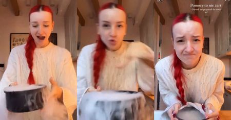 Monika Kociołek bawiła się suchym lodem. O mały włos, a uległaby poważnemu wypadkowi. "Coś mi tu wybucha" (WIDEO)