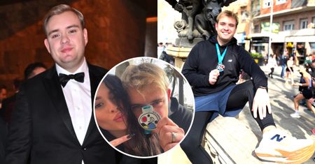 Kevin Mglej schudł 40 kilogramów i przebiegł półmaraton. Roxie pęka z dumy