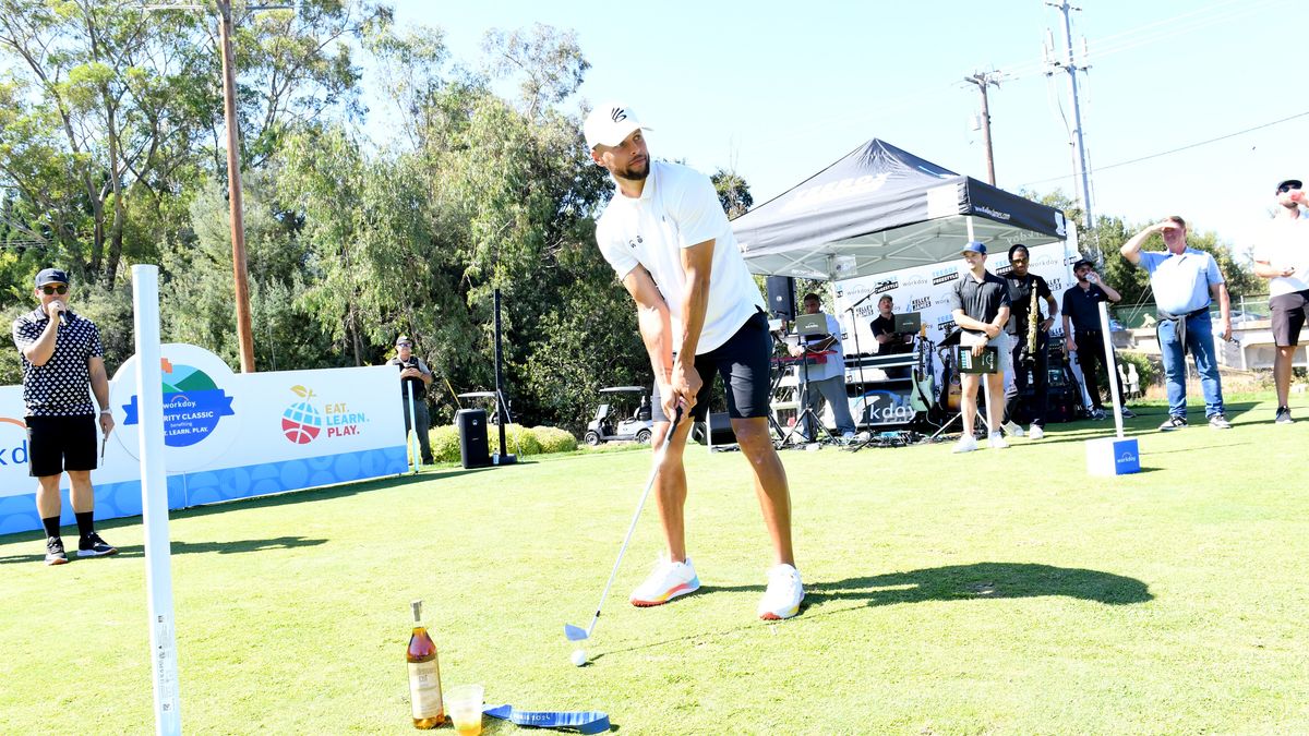 STANFORD, CALIFORNIA - AUGUST 28: Stephen Curry participates in the 5th Annual Workday Charity Classic in partnership with Stephen and Ayesha Curry's Eat. Learn. Play. at Stanford Golf Course on August 28, 2024 in Stanford, California. (Photo by Noah Graham/Getty Images for Eat. Learn. Play.)