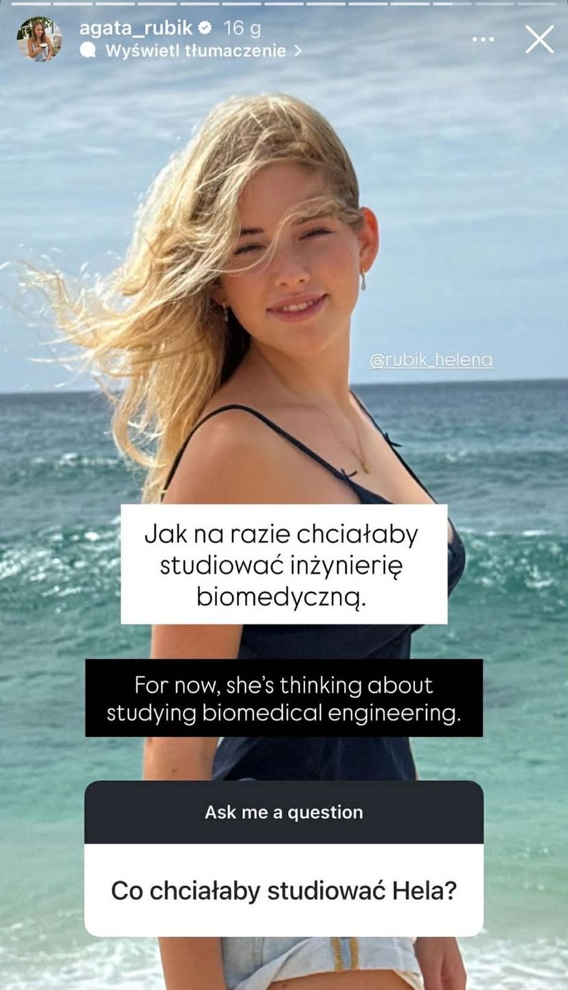 Agata Rubik o planowanych studiach Heleny
