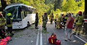 Autobus uderzył w drzewo. 14 osób rannych