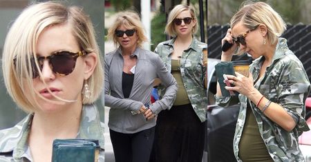 Ciężarna Kate Hudson relaksuje się na zakupach z mamą