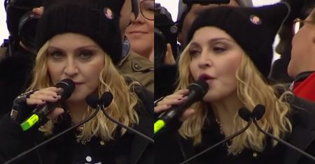 Madonna na Marszu Kobiet: "Trump starał się stworzyć nam fałszywe poczucie bezpieczeństwa. Pokonamy te mroczne czasy!"