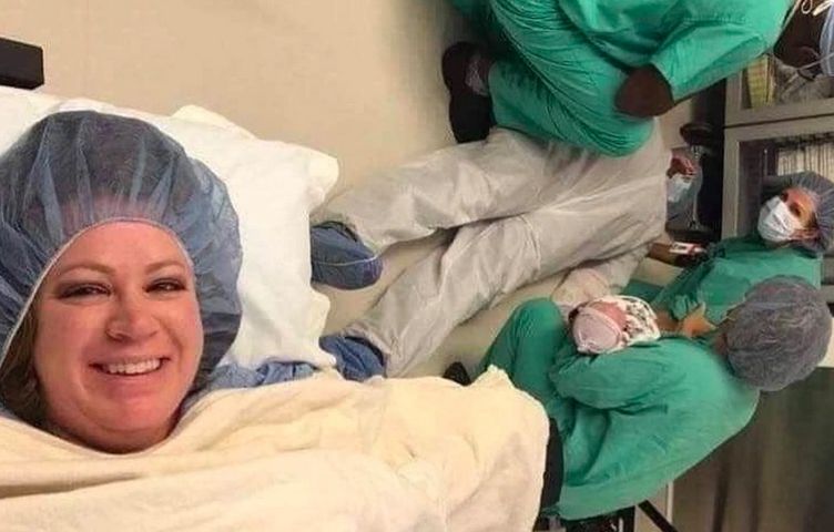 Mąż zemdlał przy porodzie. Zdjęcie stało się hitem sieci