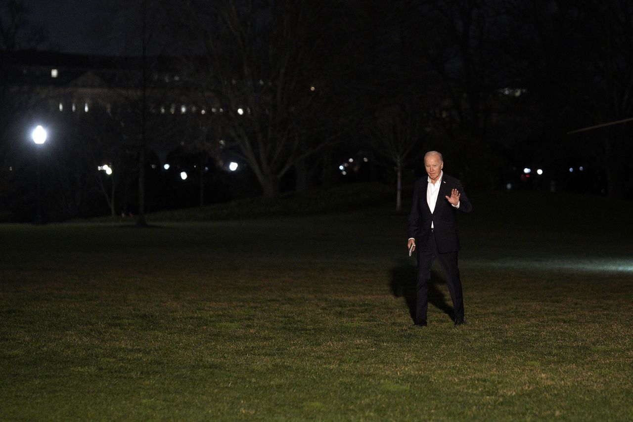 US President Joe Biden returns to the White House from his trip to California in Washington, DC, USA, 22 February 2024. Biden traveled on a two-day trip to California where he attended campaign events, EPA/Yuri Gripas / POOL Dostawca: PAP/EPA.