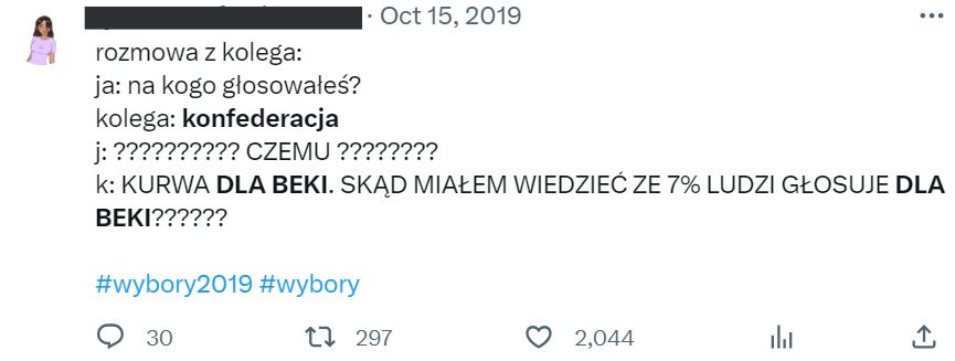 Głosowanie na Konfederację dla beki może być powszechniejsze, niżby się wydawało.