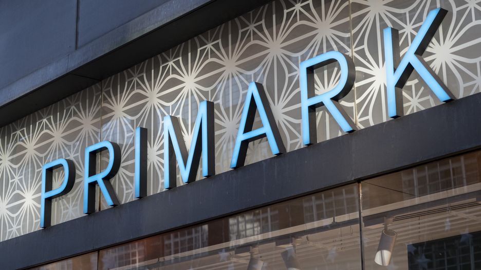 Sign outside clothing brand Primark on Oxford Street on 6th December 2023 in London, United Kingdom. Oxford Street is a major retail centre in the West End of the capital and is Europes busiest shopping street with around half a million daily visitors to its approximately 300 shops, the majority of which are fashion and high street clothing stores. (photo by Mike Kemp/In Pictures via Getty Images)