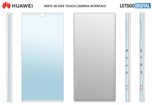 Huawei Mate 40 może zaliczyć obsuwę z powodu sporu między Stanami Zjednoczonymi a Huaweiem. Na zdjęciu możliwy wygląd telefonu.