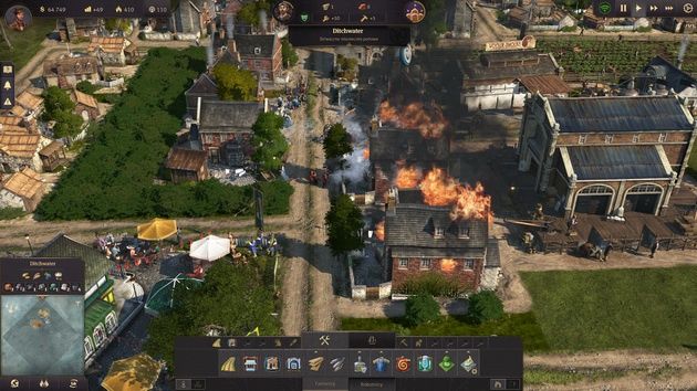 Anno 1800 - pożar w miasteczku