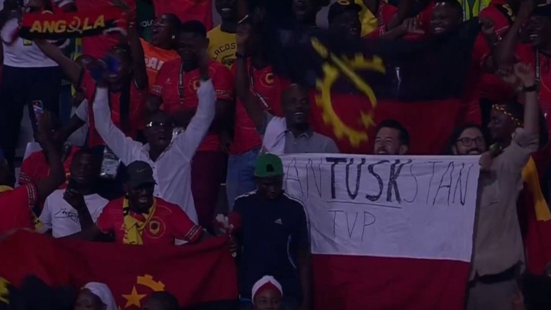 Polscy kibice na meczu Pucharu Narodów Afryki 